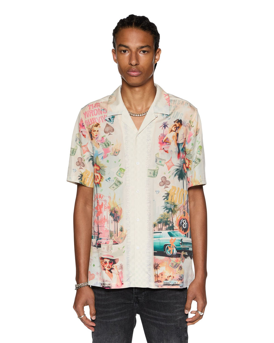 KSUBI WORLD ORDER RESORT SS SHIRT - MULTI