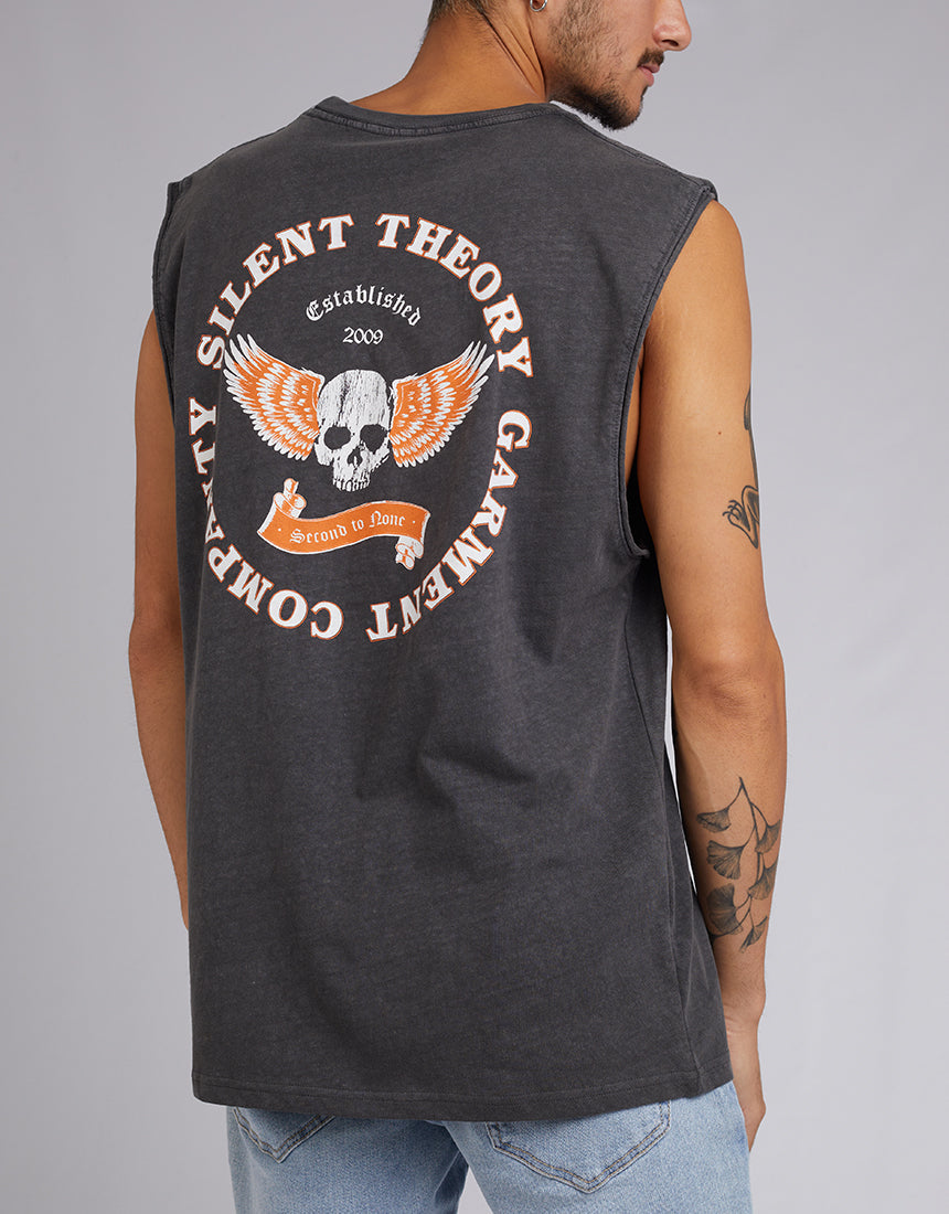 SILENT THEORY BIKER MUSCLE - WASHED BLACK