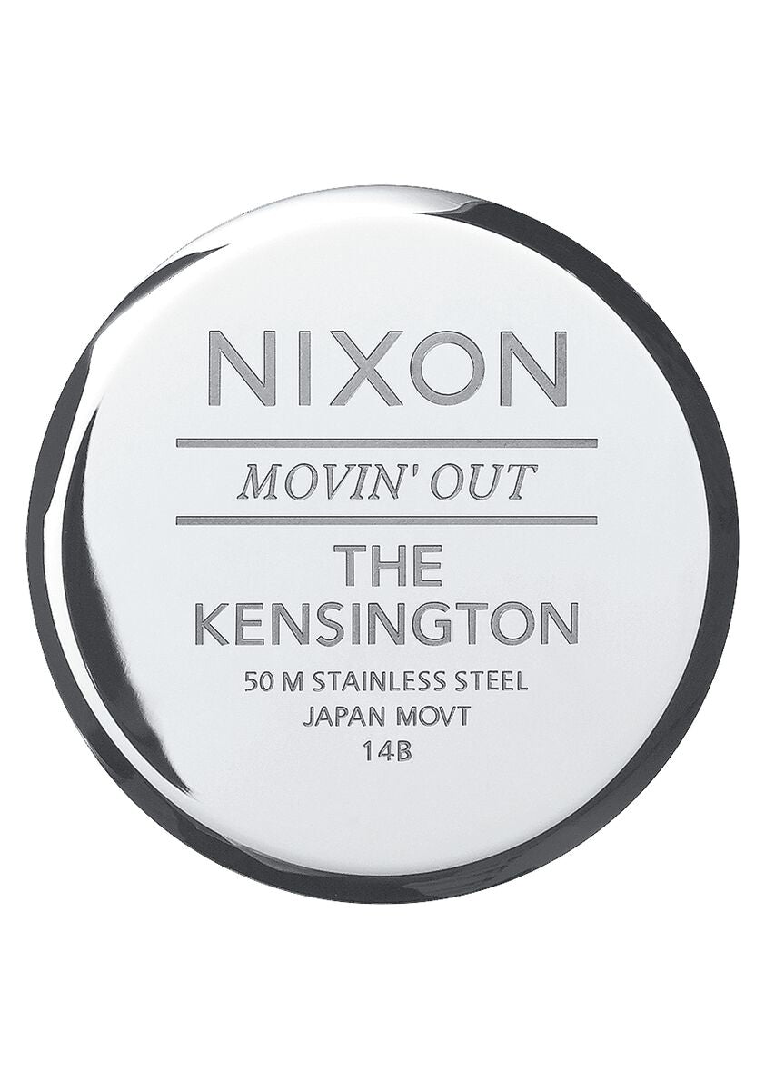 NIXON KENSINGTON LEATHER WATCH - BLACK